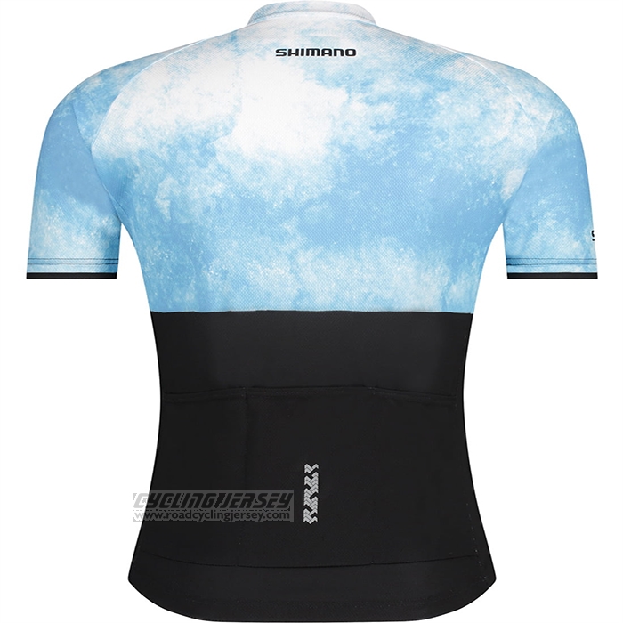 2021 Cycling Jersey Cannondale Light Bluee Black Short Sleeve and Bib Short
